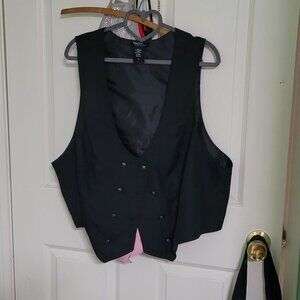 Black Vest with Decortative Buttons